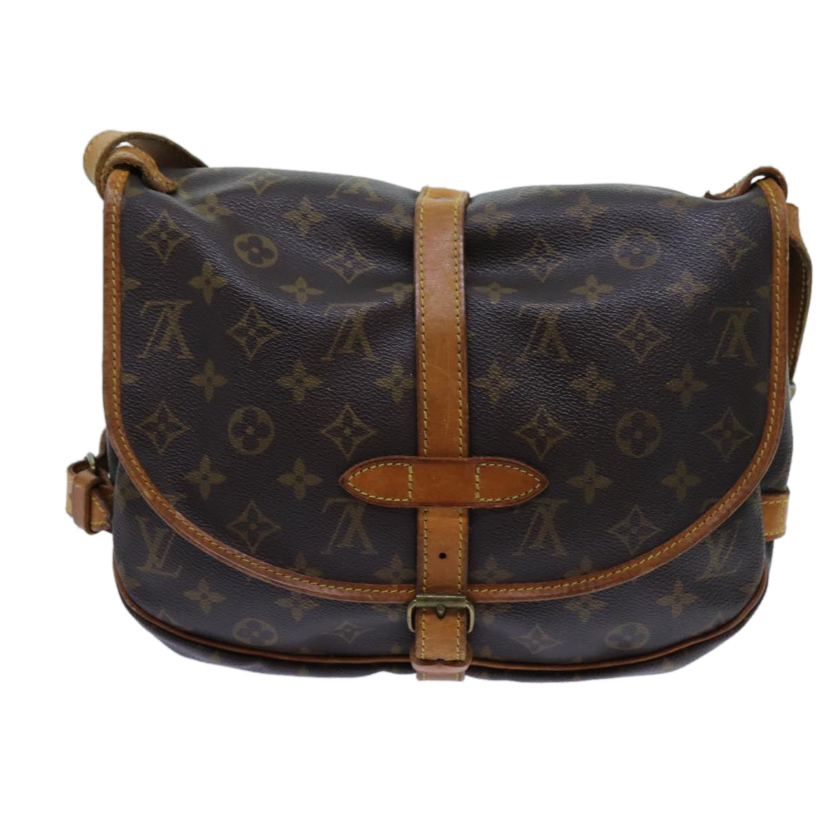 LOUIS VUITTON Monogram Saumur 30 Shoulder Bag M42256 LV 68910