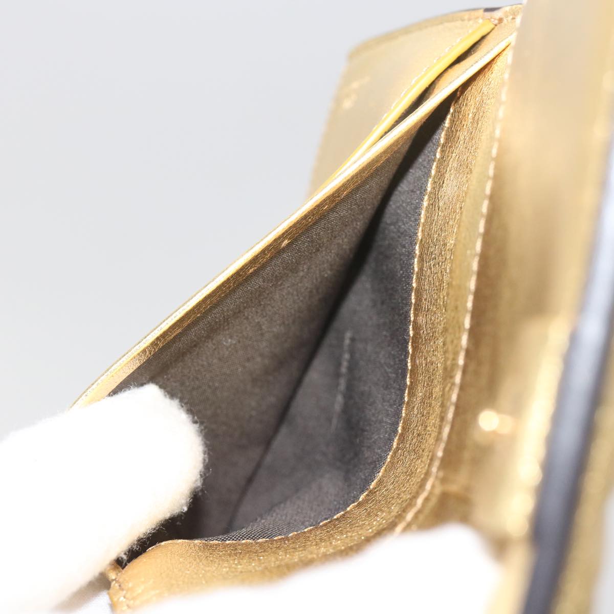 FENDI Zucca Canvas Mamma Wallet Gold 68984