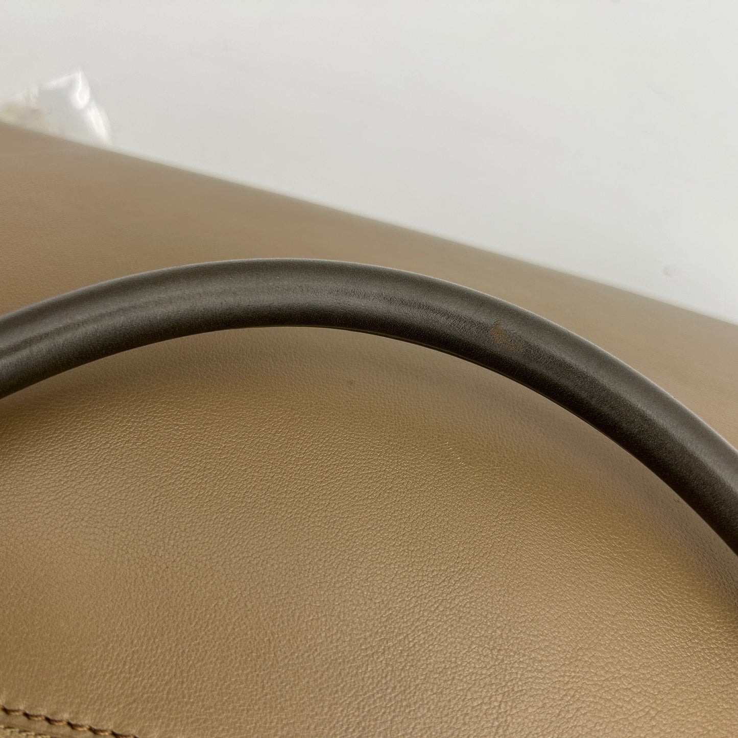 Celine Medium Trapeze Bag Smooth Taupe Calfskin Linen Tri-Color