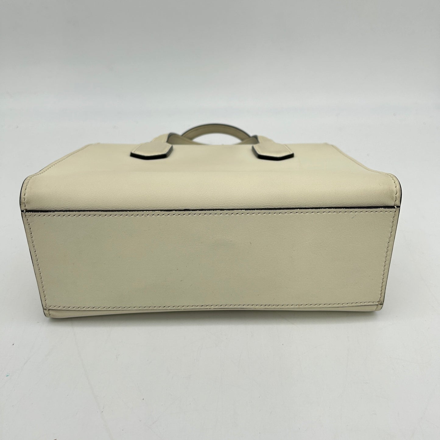 Gucci GG Ribbon White Satchel Leather Handbag Small