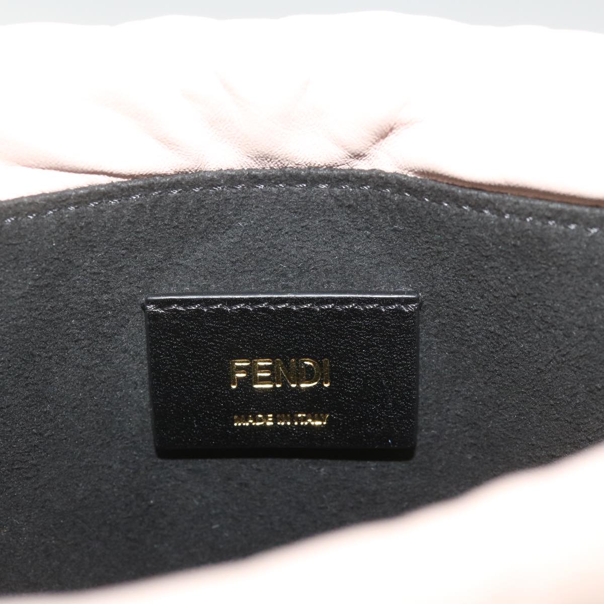 FENDI Purse Shoulder Bag Leather Beige 69042A
