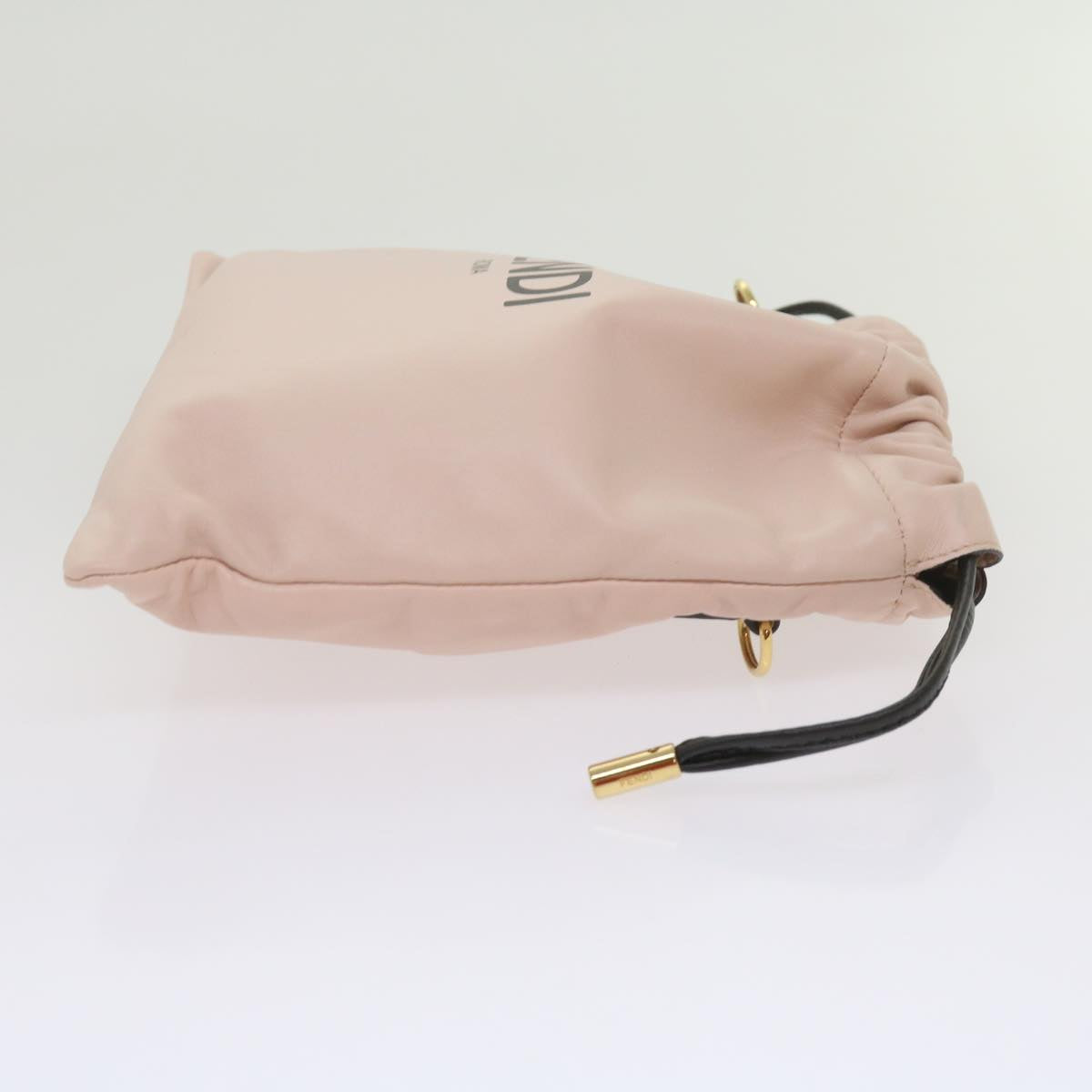 FENDI Purse Shoulder Bag Leather Beige 69042A