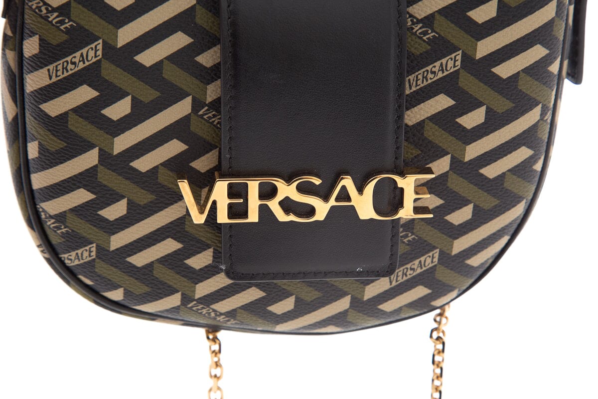 Versace Black & Olive Mini Handbag