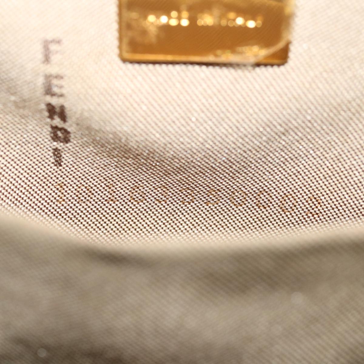 FENDI Zucchino Canvas Mamma Baguette Shoulder Bag Orange 69113
