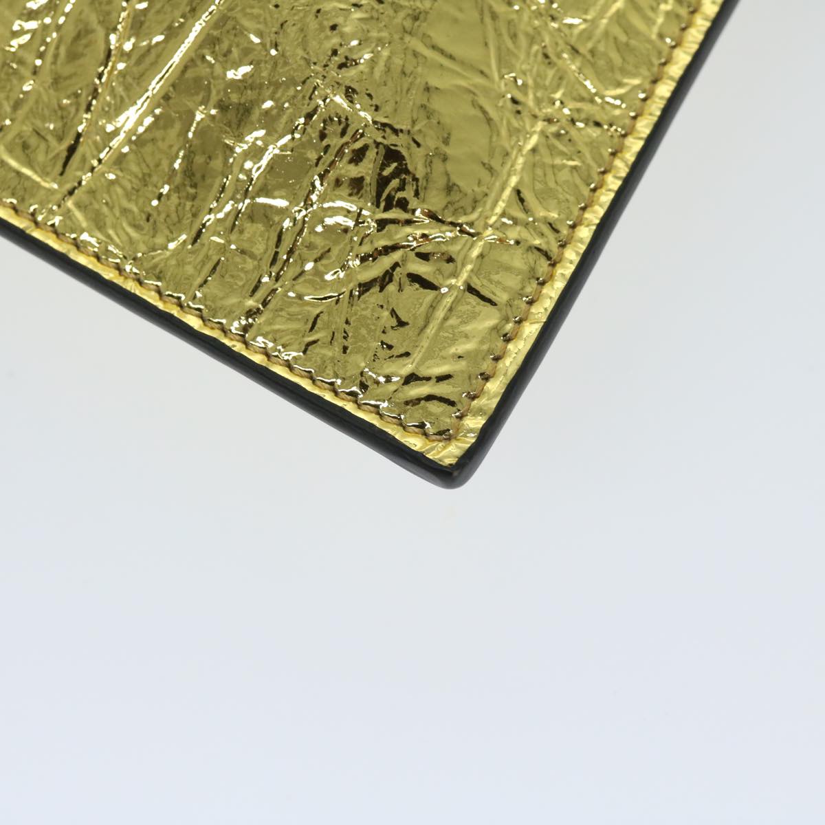FENDI Clutch Bag Leather Gold Tone 8N0178 69145A