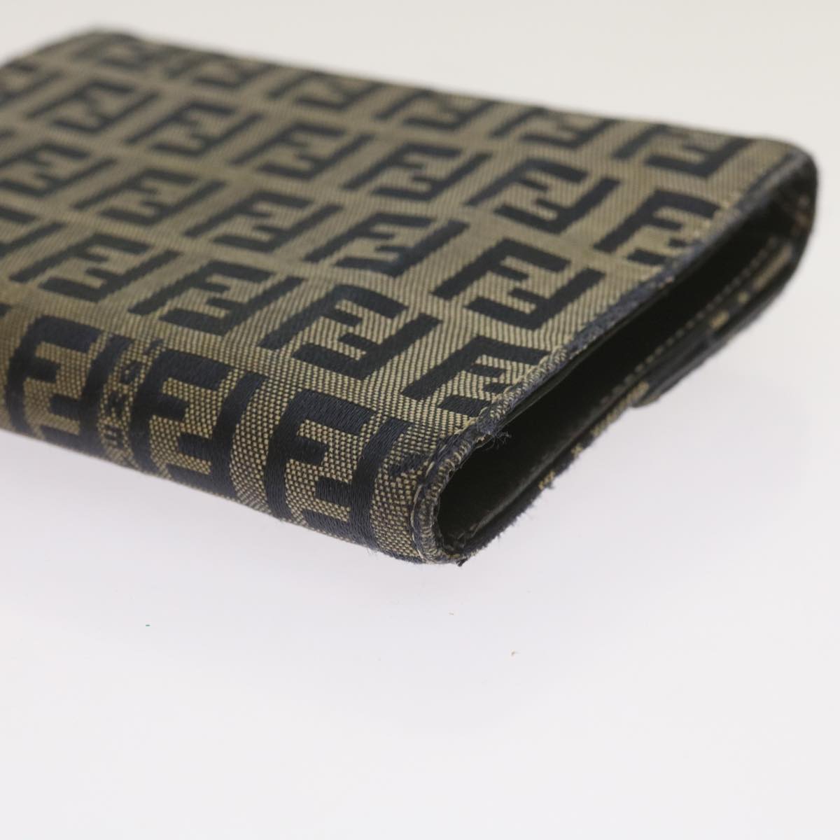 FENDI Zucchino Canvas Wallet Navy 69148