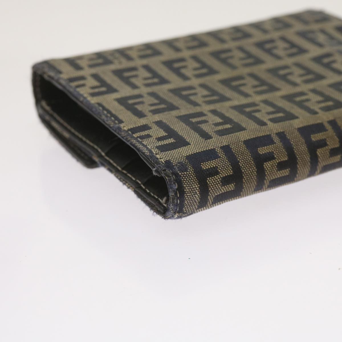 FENDI Zucchino Canvas Wallet Navy 69148