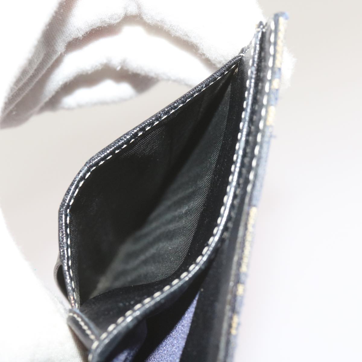 FENDI Zucchino Canvas Wallet Navy 69148