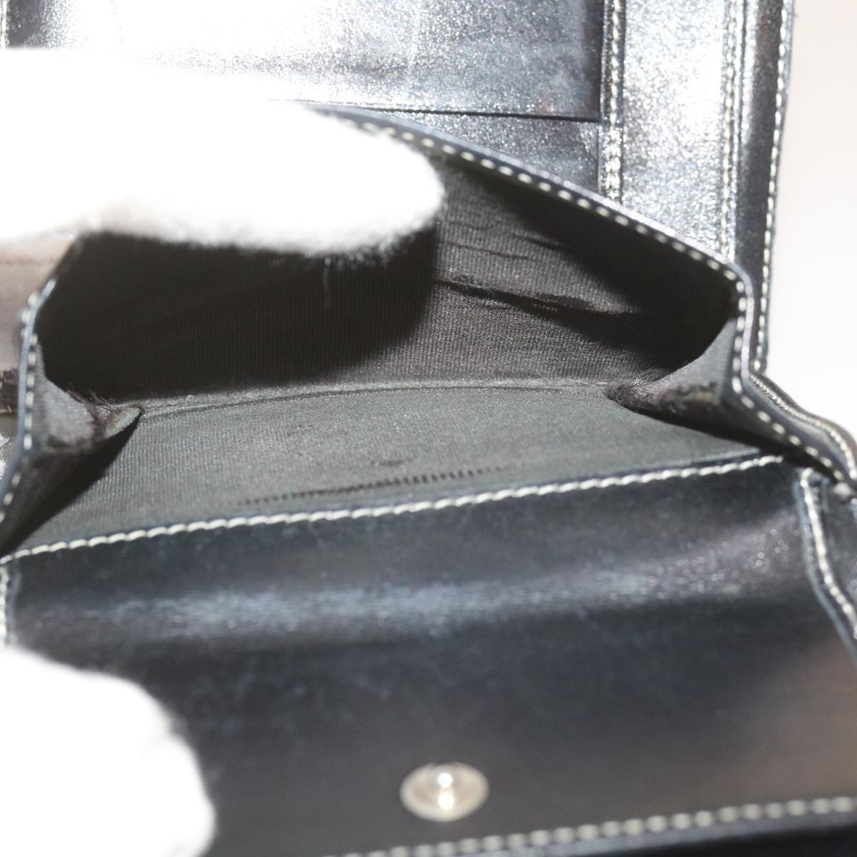 FENDI Zucchino Canvas Wallet Navy 69148