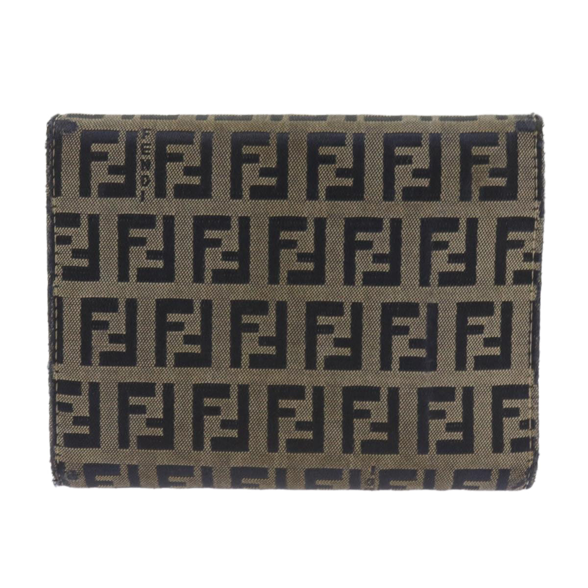 FENDI Zucchino Canvas Wallet Navy 69148