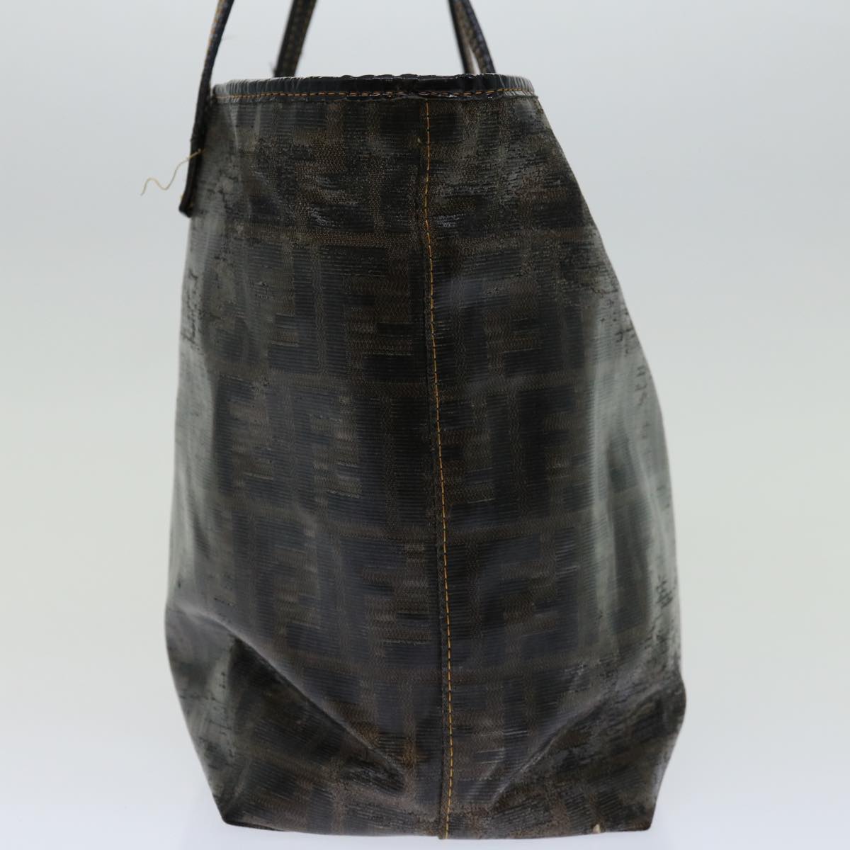 FENDI Zucca Canvas Tote Bag Black Brown 69237