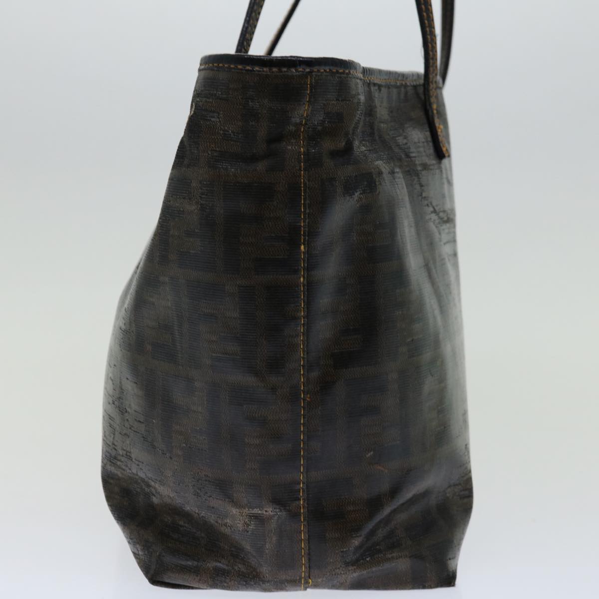 FENDI Zucca Canvas Tote Bag Black Brown 69237