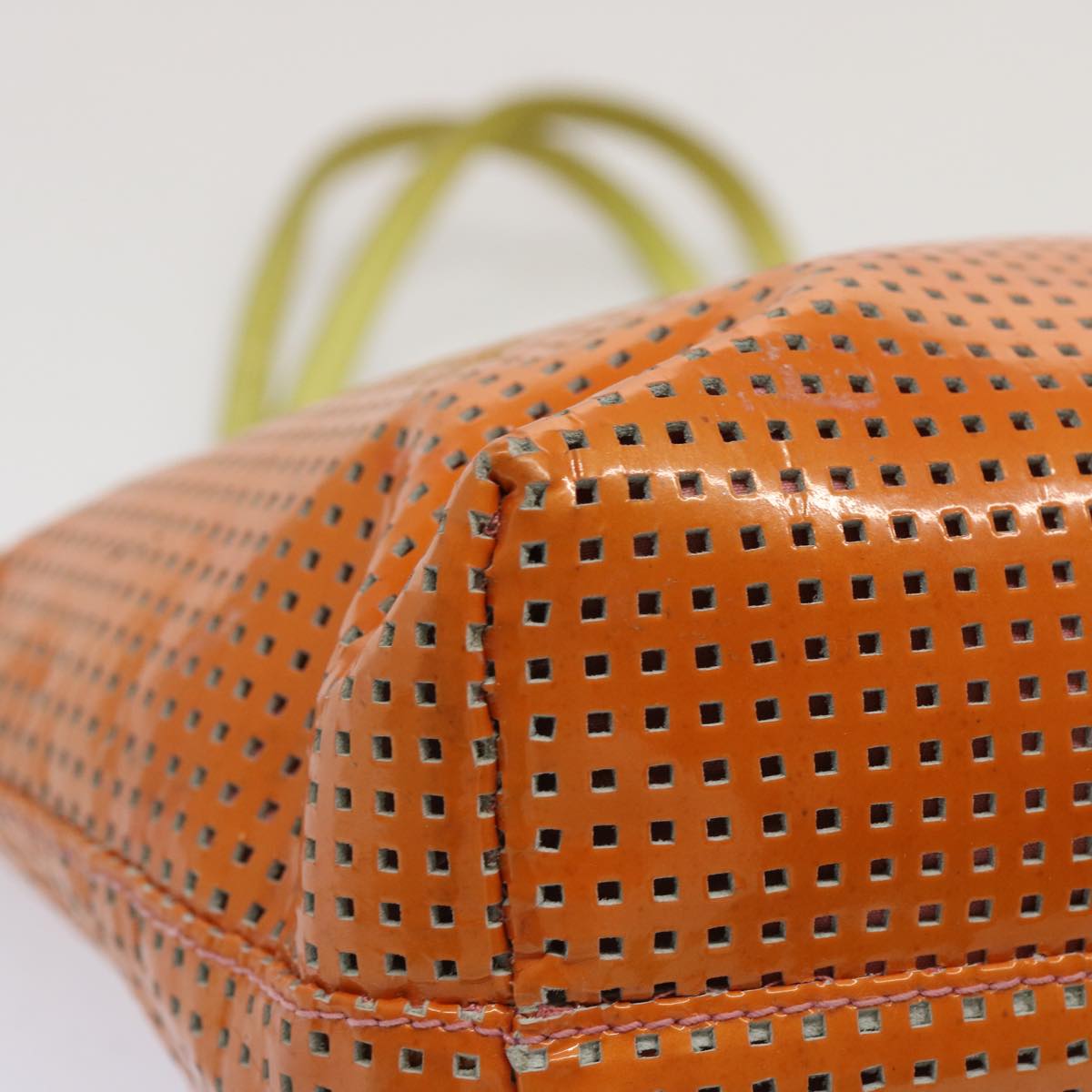 FENDI Hand Bag Enamel Orange 69455