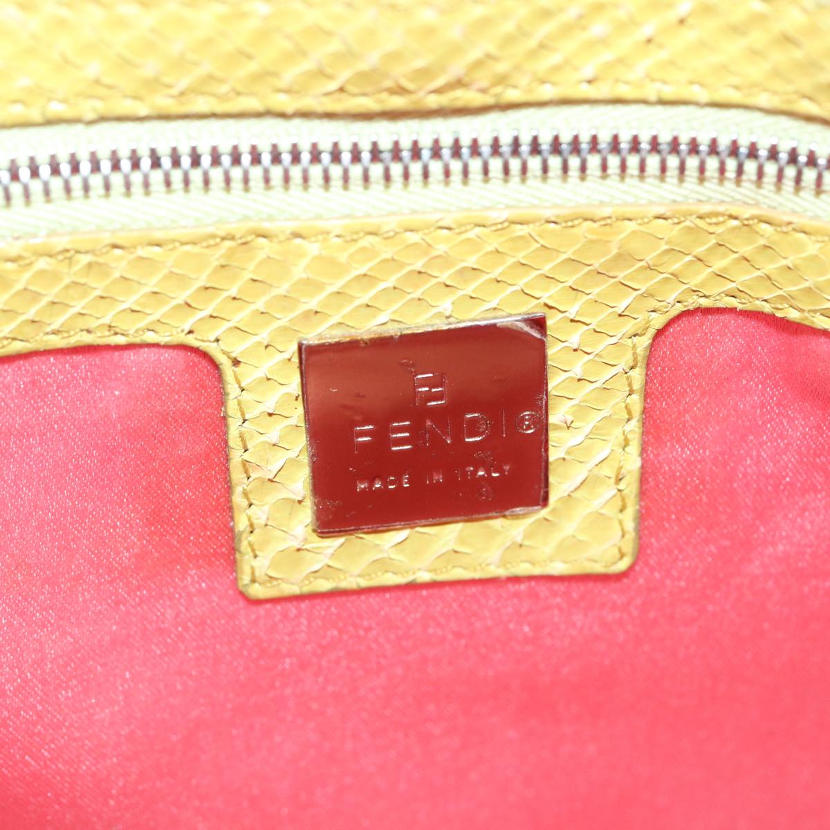FENDI Hand Bag Enamel Orange 69455