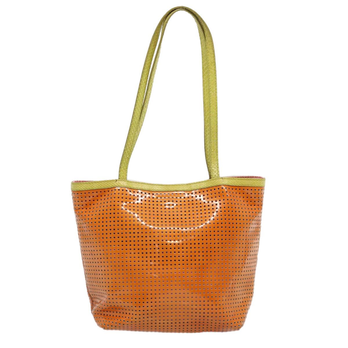 FENDI Hand Bag Enamel Orange 69455