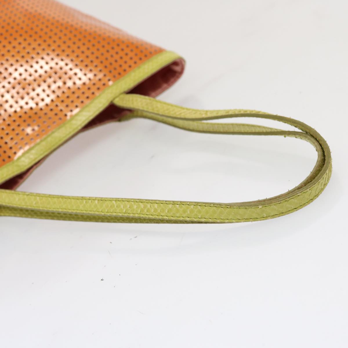 FENDI Hand Bag Enamel Orange 69455