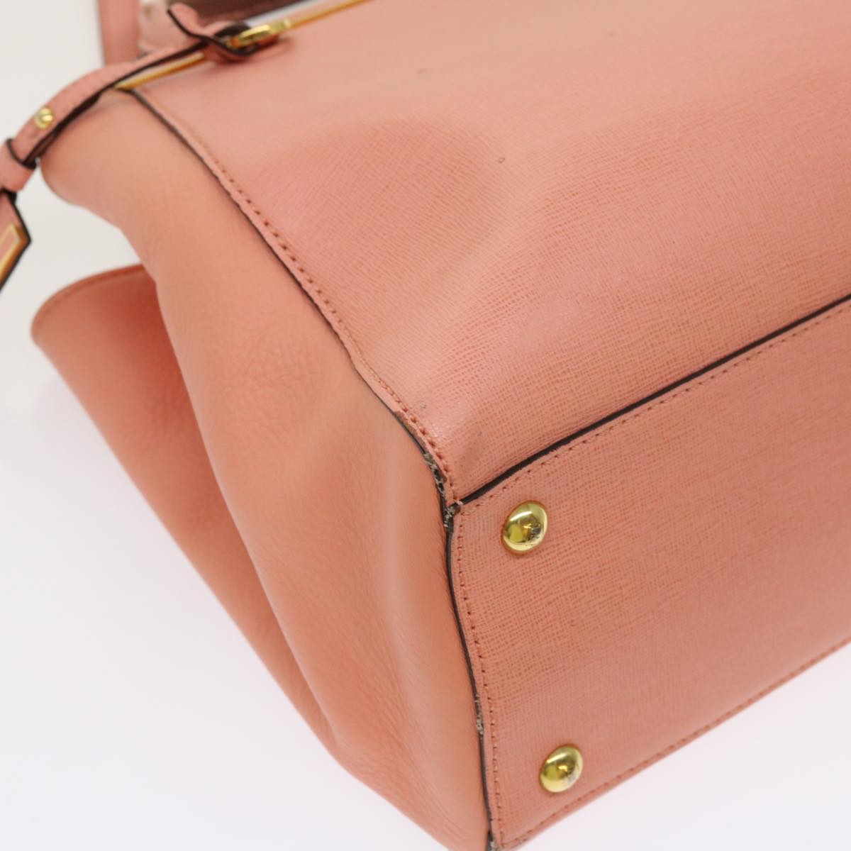 FENDI Hand Bag Leather 2way Pink 69672