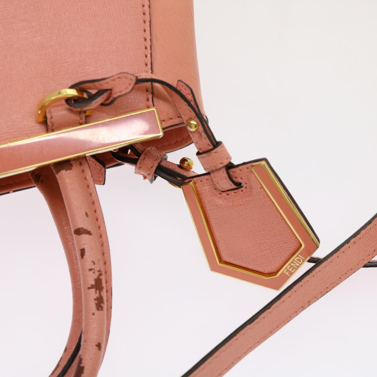 FENDI Hand Bag Leather 2way Pink 69672