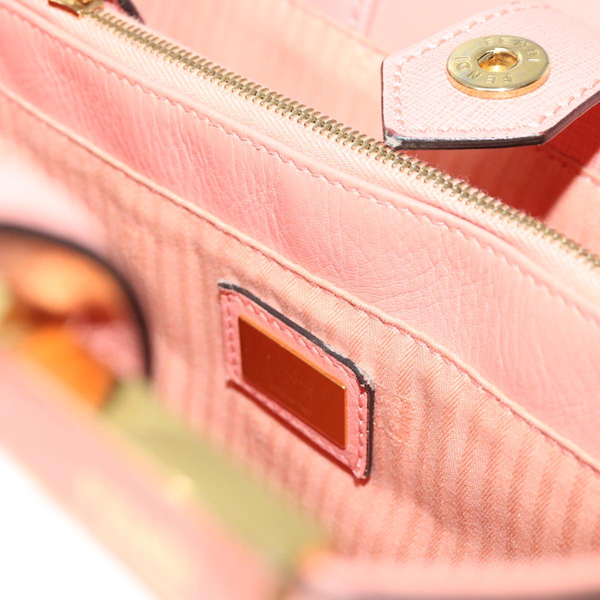 FENDI Hand Bag Leather 2way Pink 69672