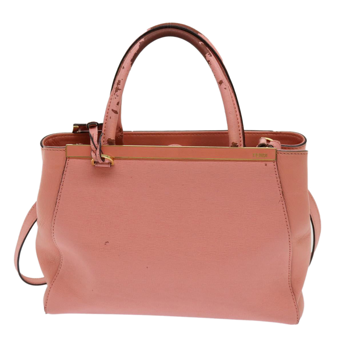 FENDI Hand Bag Leather 2way Pink 69672