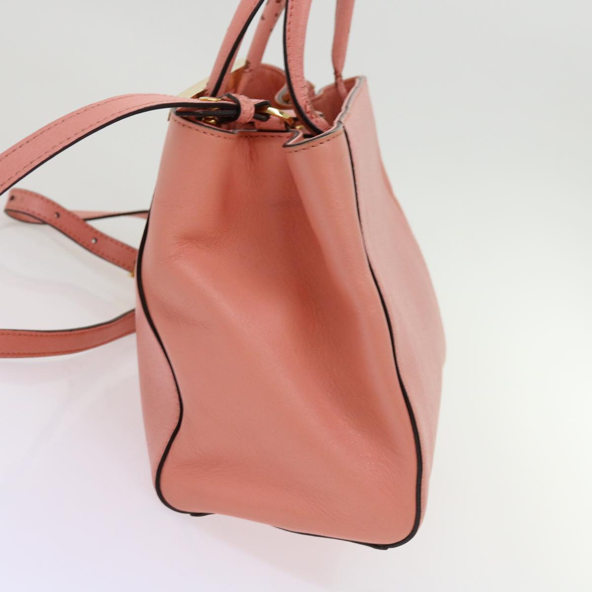 FENDI Hand Bag Leather 2way Pink 69672