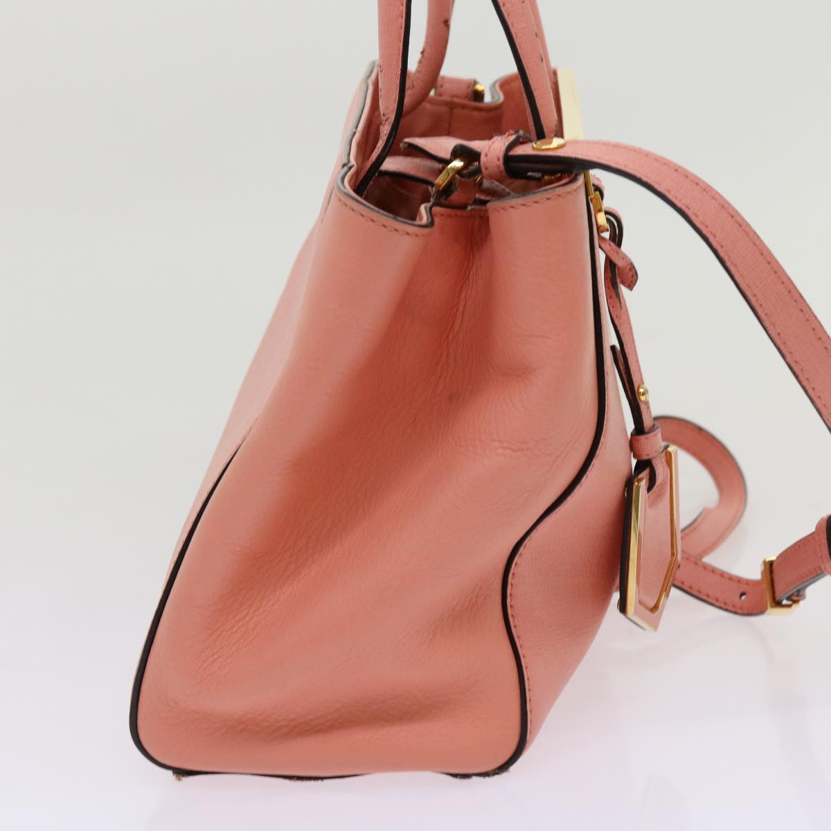 FENDI Hand Bag Leather 2way Pink 69672