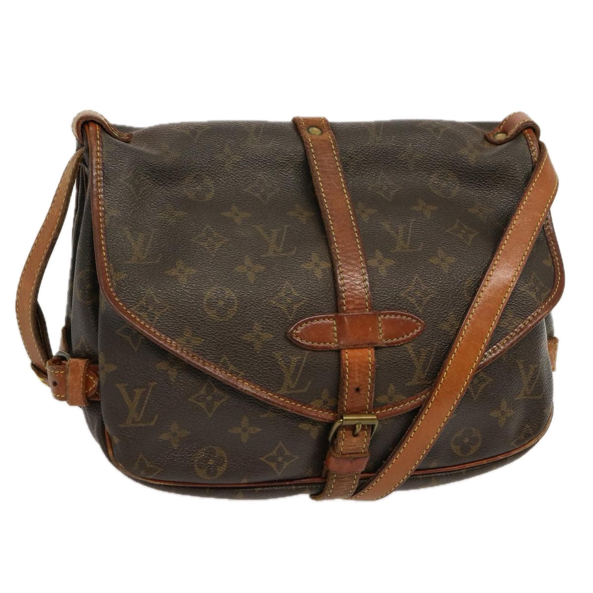 LOUIS VUITTON Monogram Saumur 30 Shoulder Bag M42256 LV 69724