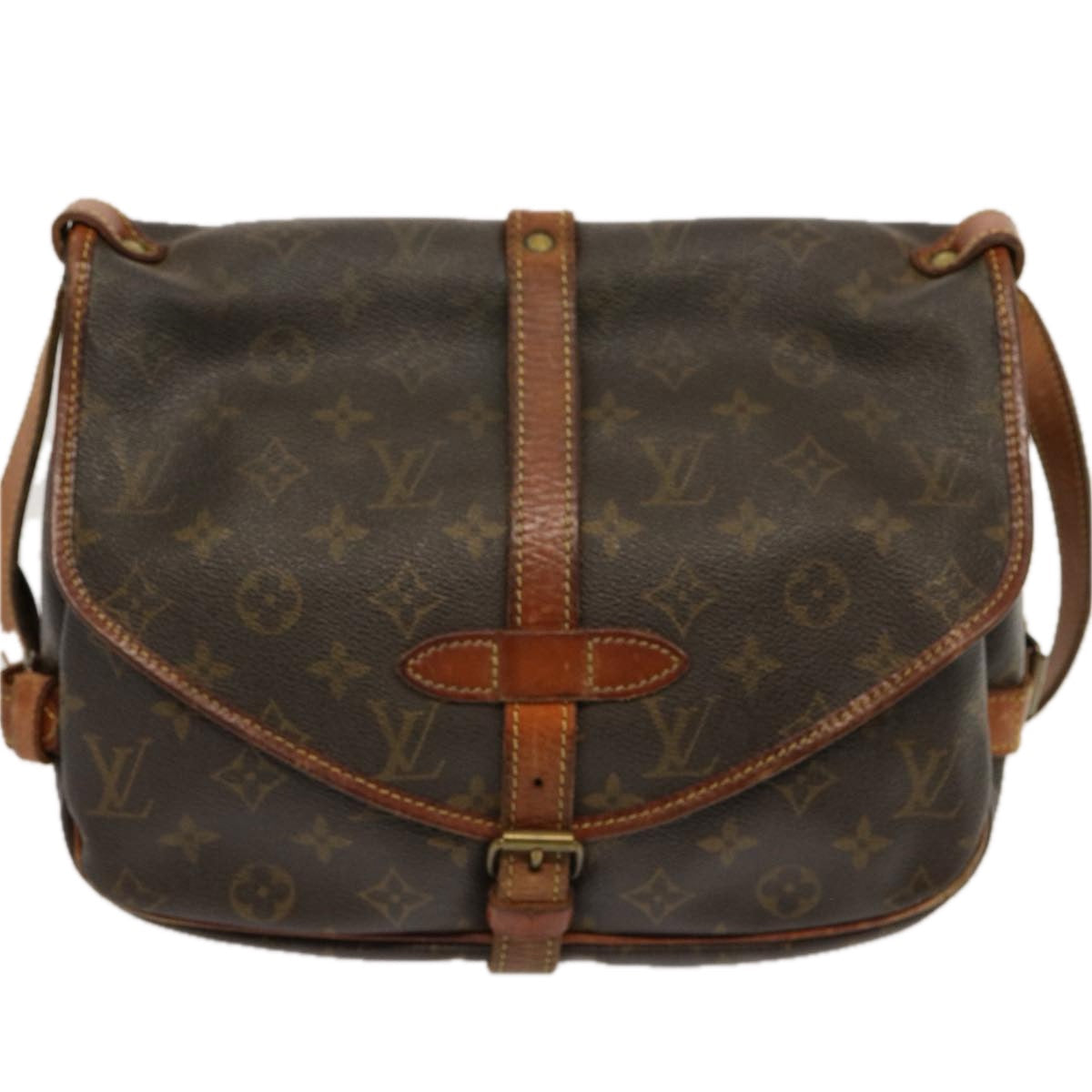LOUIS VUITTON Monogram Saumur 30 Shoulder Bag M42256 LV 69724