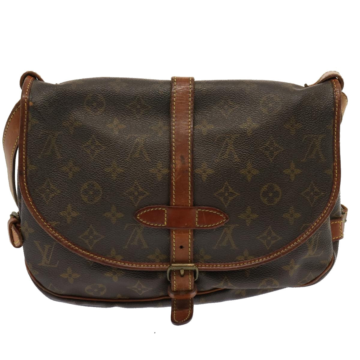 LOUIS VUITTON Monogram Saumur 30 Shoulder Bag M42256 LV 69724