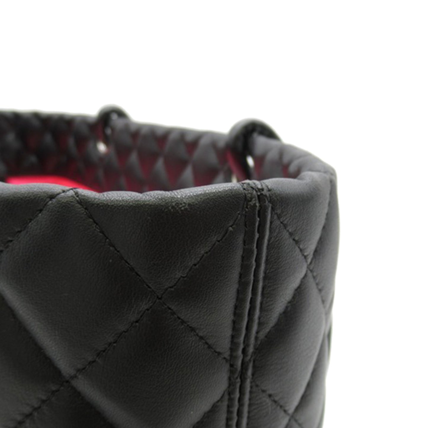 Chanel Cambon Ligne Tote Black Calfskin Silver