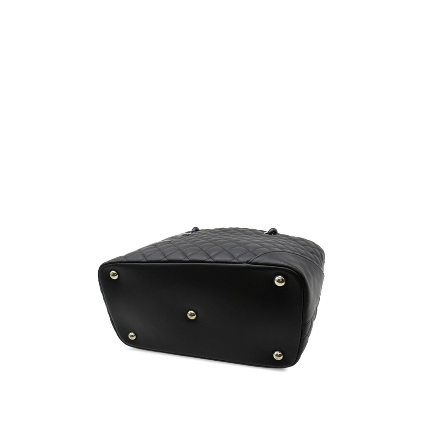 Chanel Cambon Ligne Tote Black Calfskin Silver
