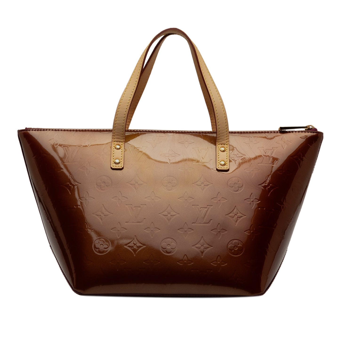 Burgundy Louis Vuitton Monogram Vernis Bellevue PM Handbag