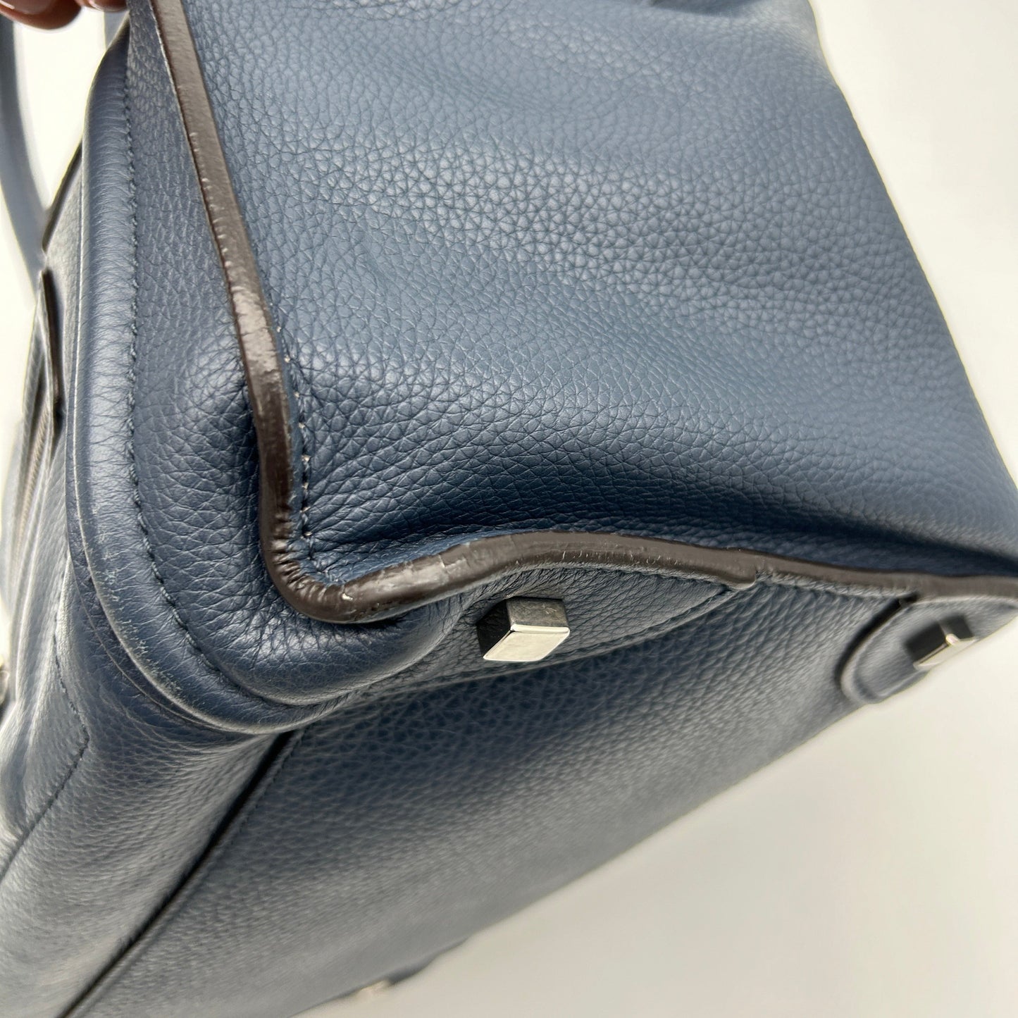 Celine Ragger Micro Shopper Navy Calf Leather Handbag