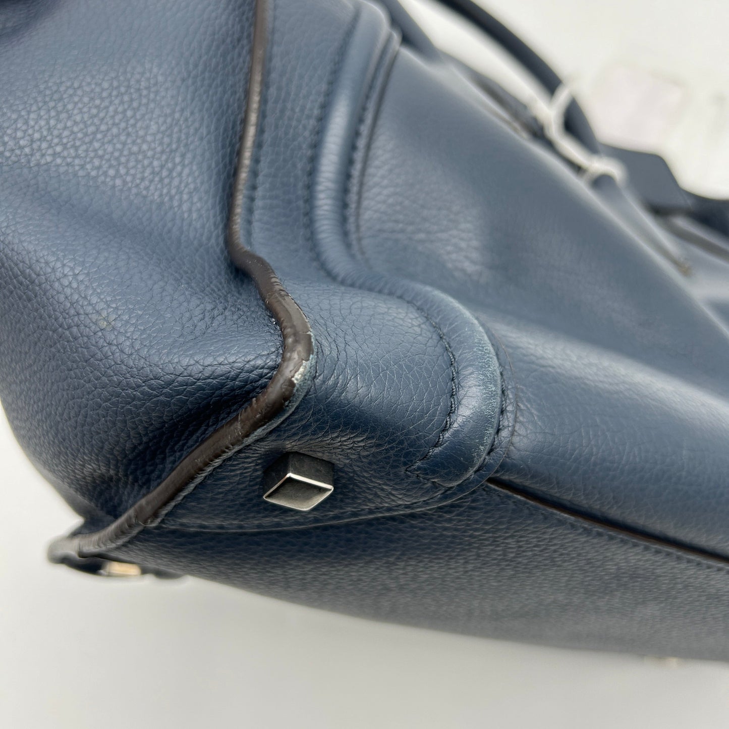Celine Ragger Micro Shopper Navy Calf Leather Handbag