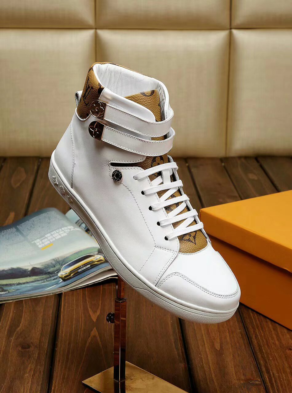 GLM - LUV HIgh Top White Brown Sneaker