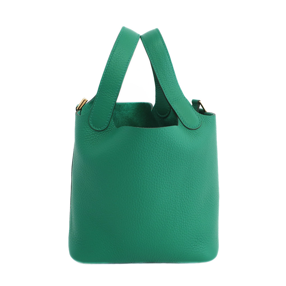 HERMES Hermes Picotin Lock PM Handbag BÃƒÂ¥Ã‹â€ Ã‚Â» 2023 Made around Vertigo G  Green clemence  New Unused]  Vertigo Quality Woodwear