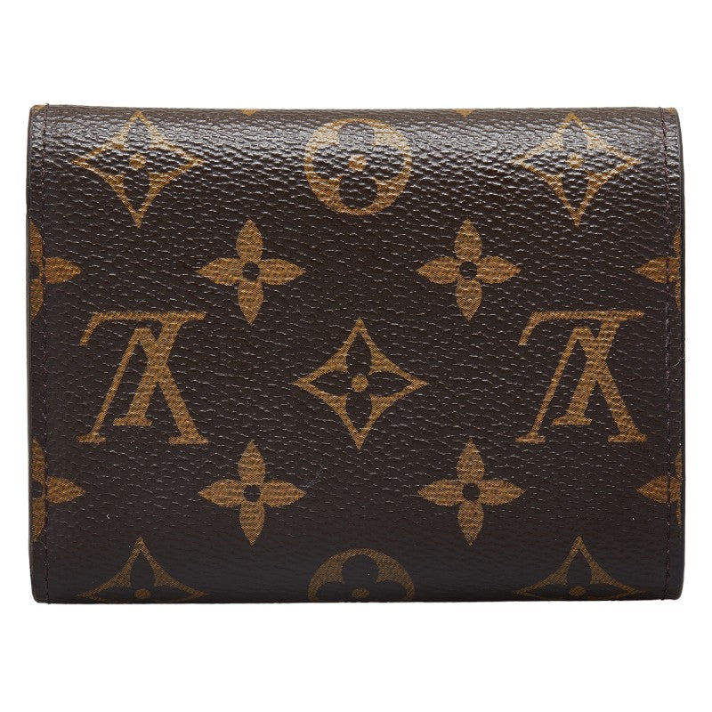 Louis Vuitton Monogram Portefolio Victoria Three Fold Wallet M41938 Brown Fushas PVC  Louis Vuitton