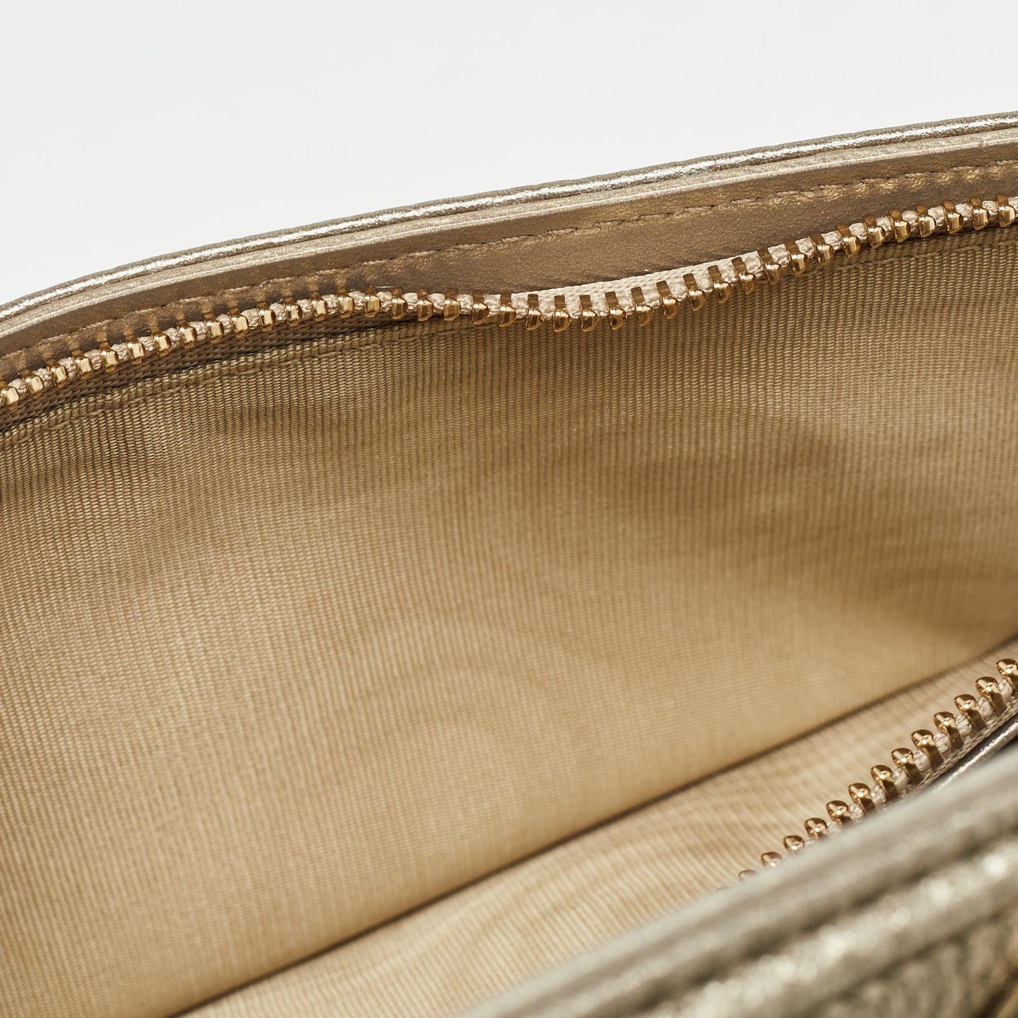 Dior Gold Leather Diorama Continental Wallet
