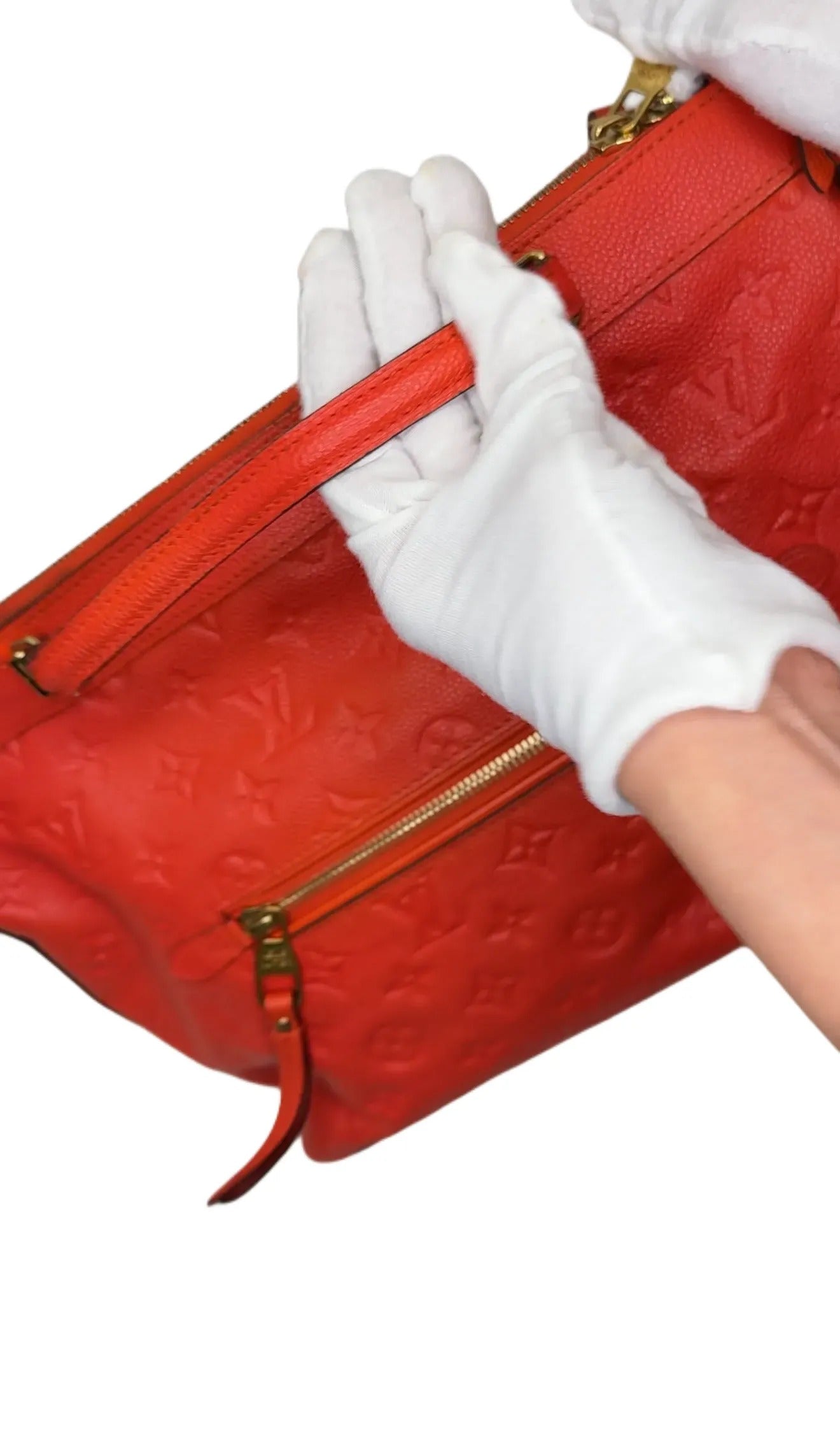 Louis Vuitton Monogram Empreinte Bastille MM - Orange Satchels B22-21