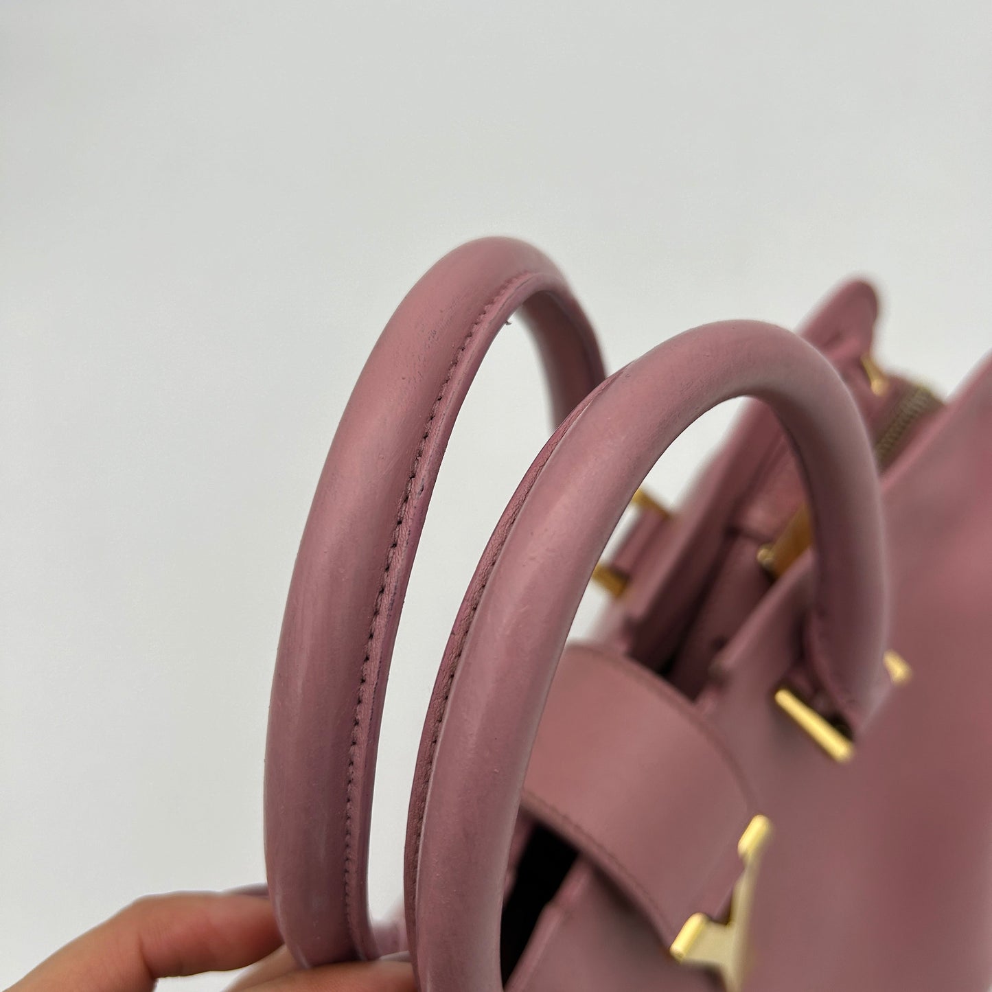 Saint Laurent Paris Ligne Y Mini Cabas Bag Pink Fuschia