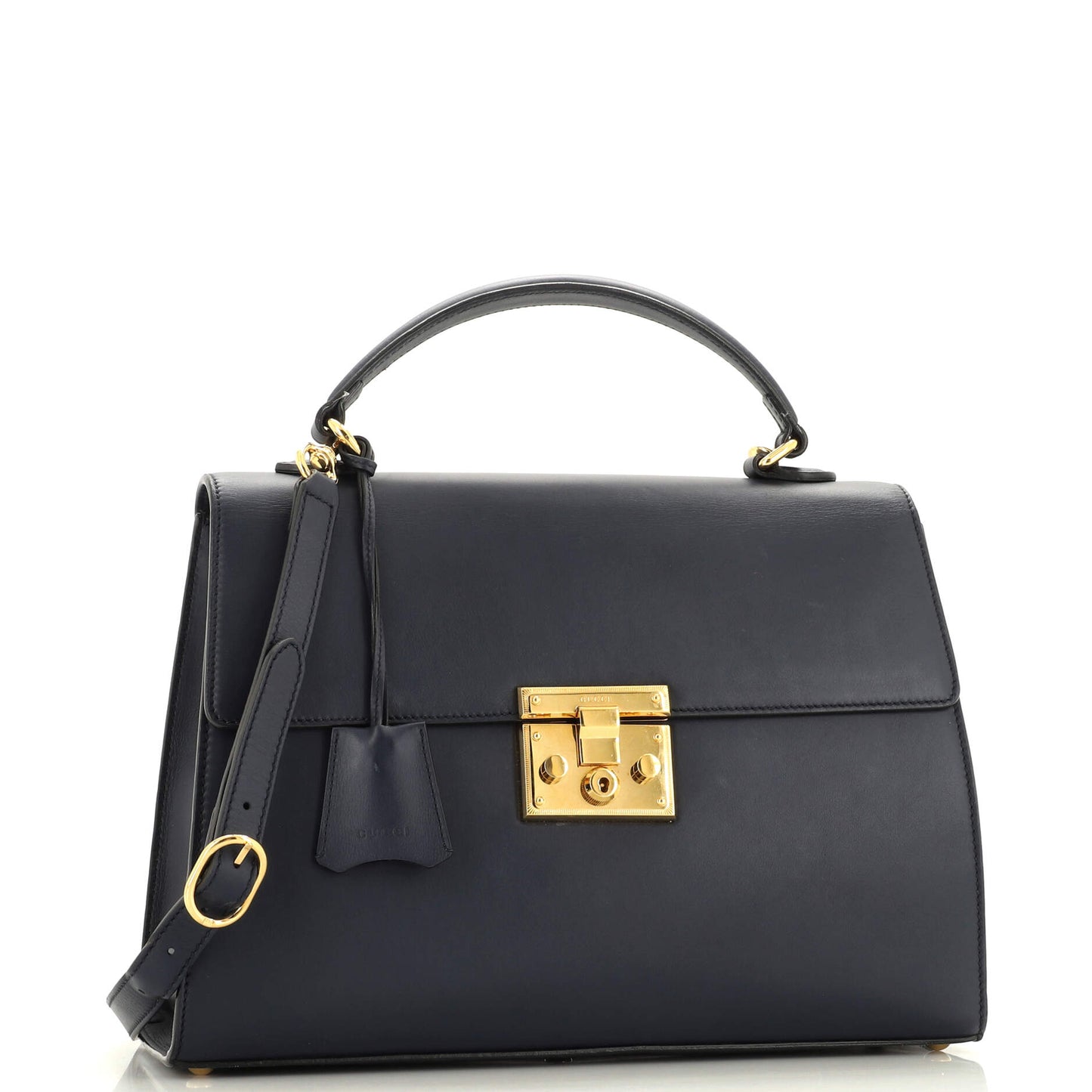 Padlock Top Handle Bag Leather Medium