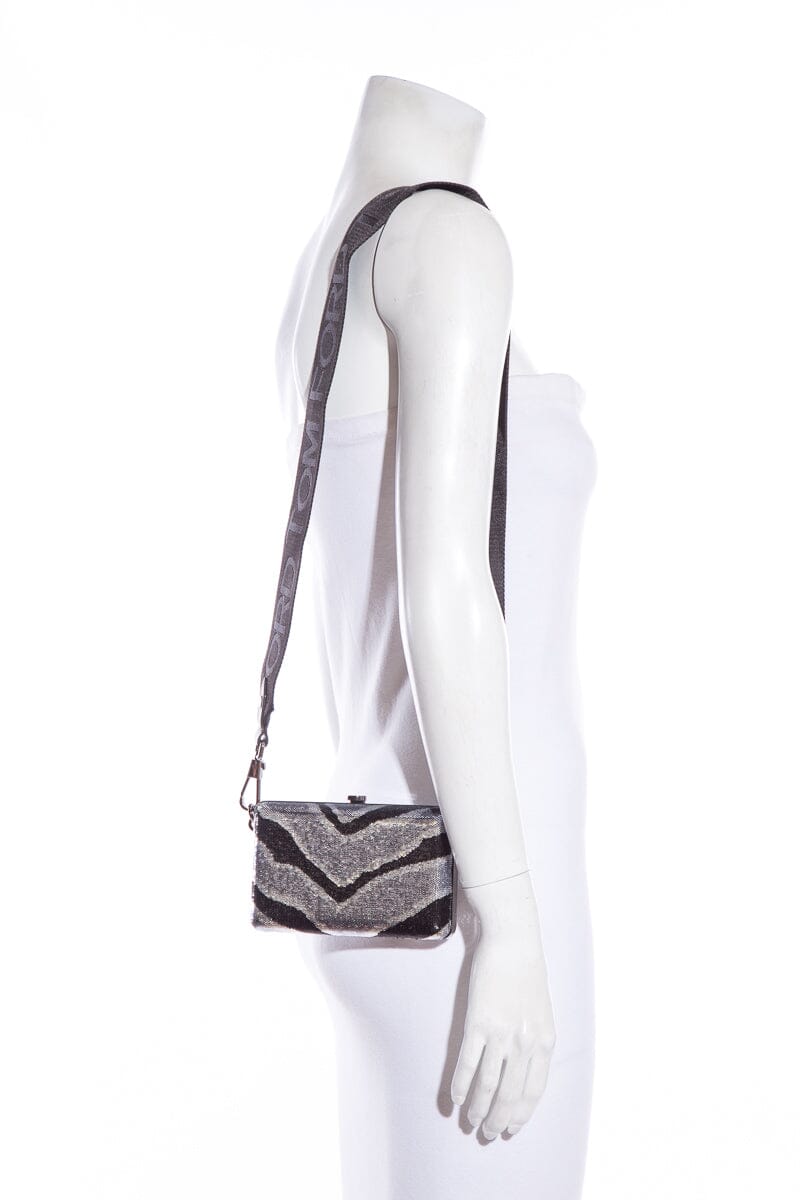 Tom Ford EVEN Zebra Sequin Cross-Body