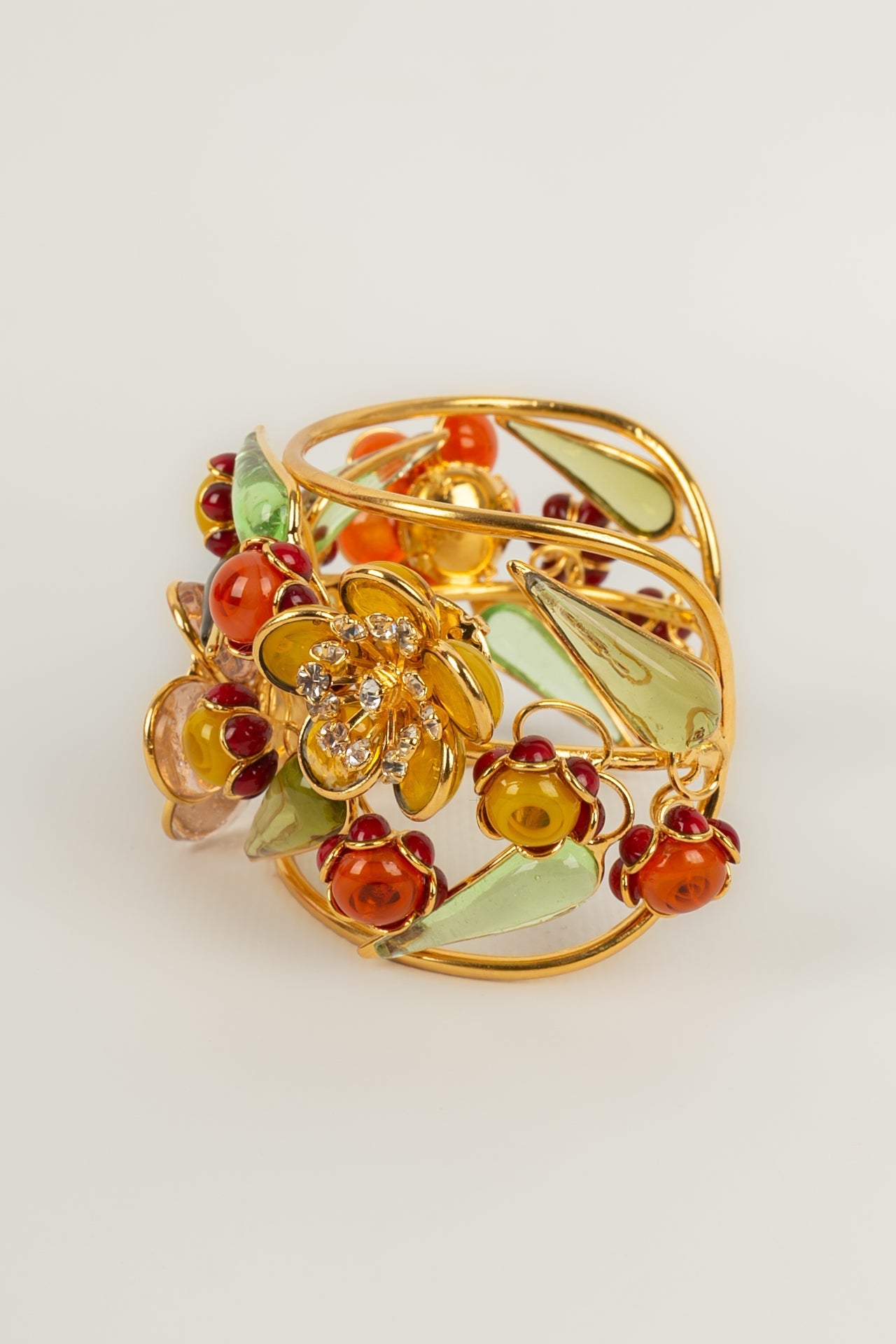 Bracelet manchette fleurs Augustine