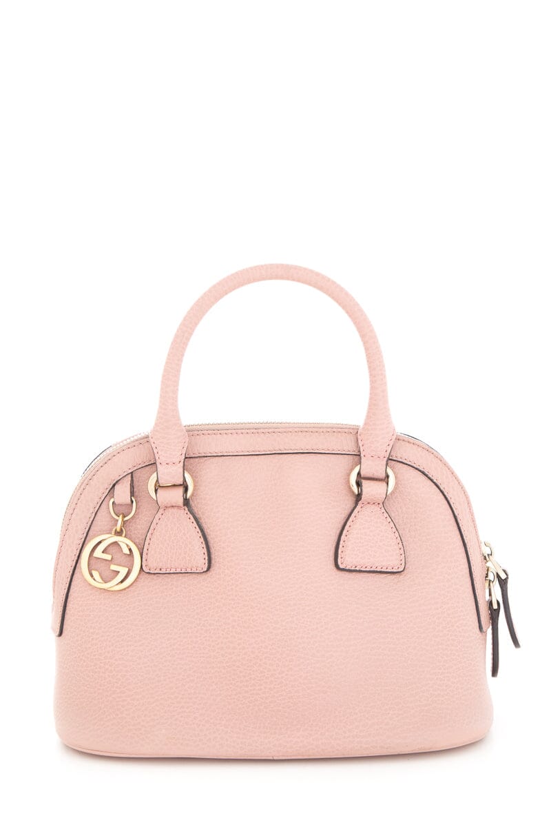 Gucci Pink Leather Mini Dome Handbag