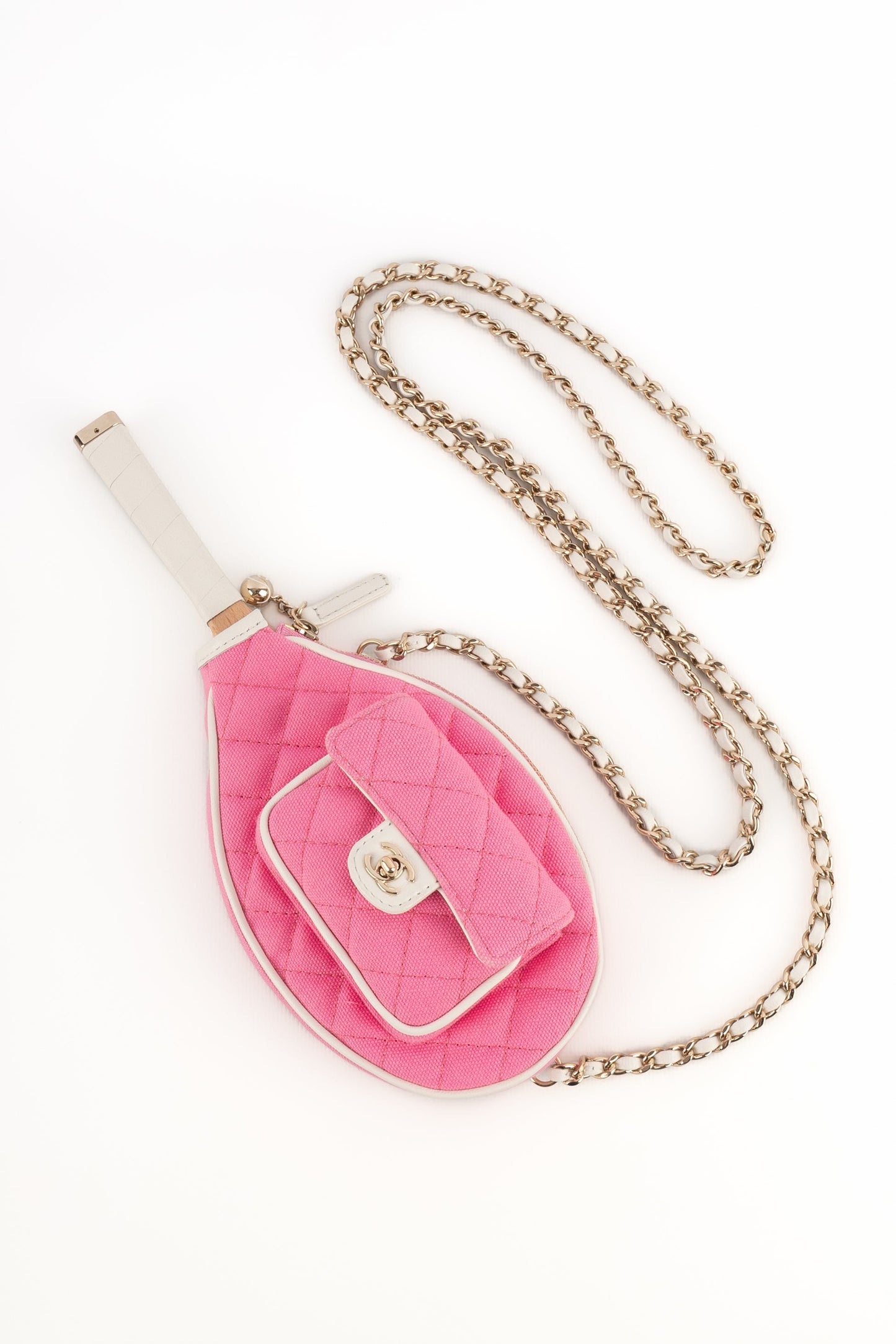 Sac de tennis "mini raquette miroir" Chanel croisiÃ¨re 2023