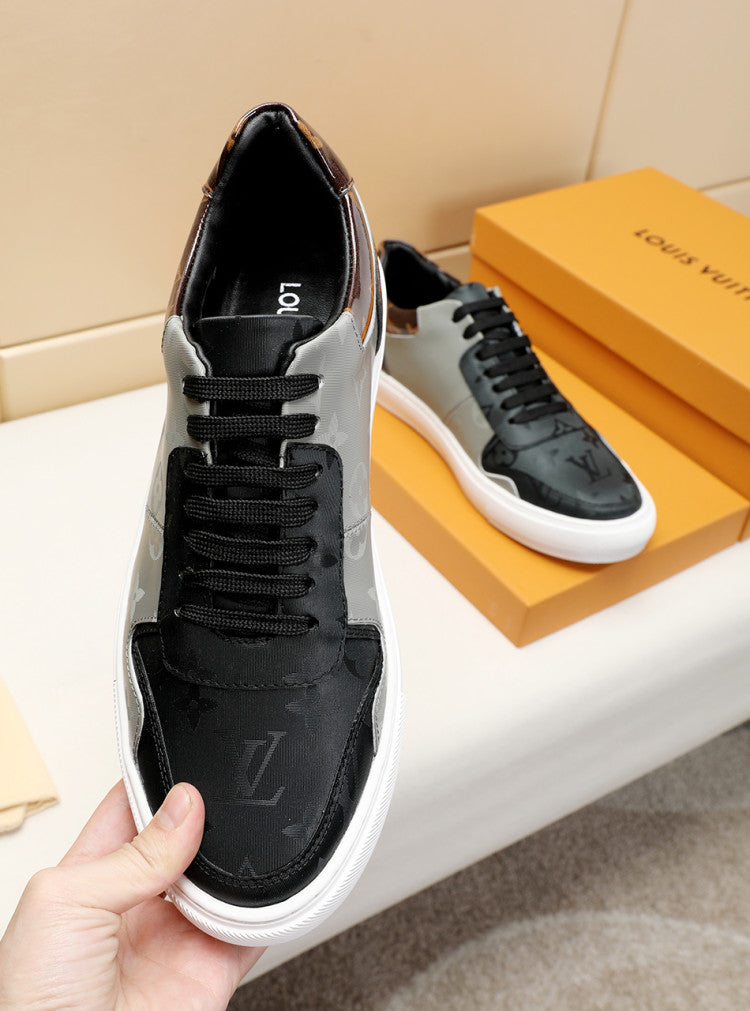 GLM - LUV GLMnogram Denim Brown And Gray Sneaker