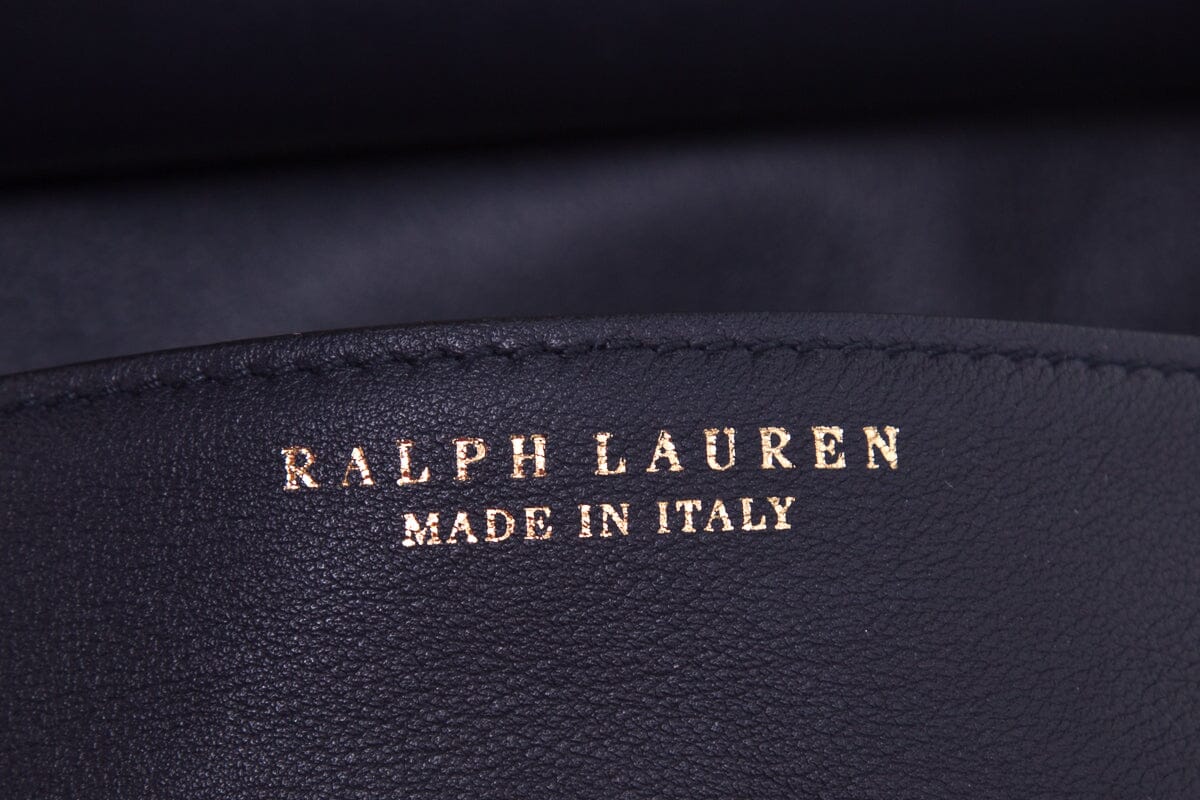 Ralph Lauren Collection Navy Leather Backpack