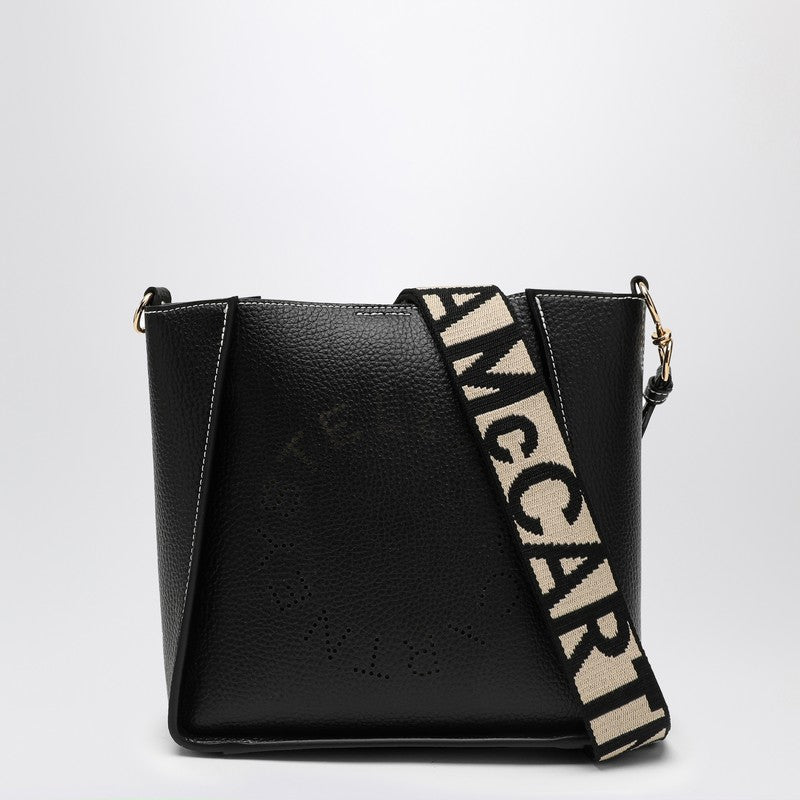 Stella Mccartney Black Stella Logo Cross-Body Bag Women