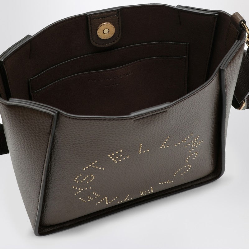 Stella Mccartney Logo Brown Shoulder Bag Women
