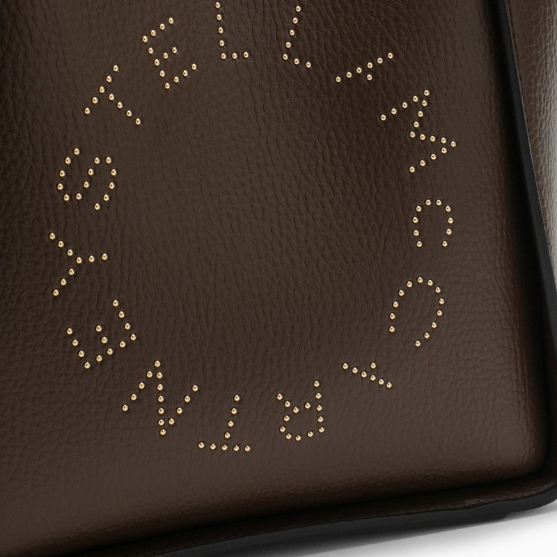 Stella Mccartney Logo Brown Shoulder Bag Women